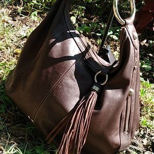 Makowsky Shoulder Brown Leather Bag